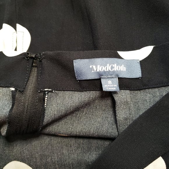 Modcloth Polka Dot Ruffle Pencil Skirt Women's Size 8 Precious! - Picture 9 of 12